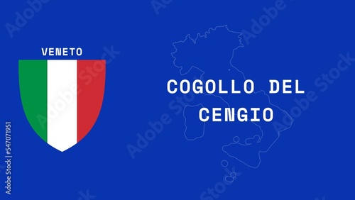 Cogollo del Cengio: Illustration mit dem Ortsnamen der italienischen Stadt Cogollo del Cengio in der Region Veneto photo