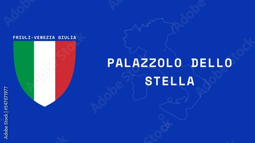 Palazzolo dello Stella: Illustration mit dem Ortsnamen der italienischen Stadt Palazzolo dello Stella in der Region Friuli-Venezia Giulia photo