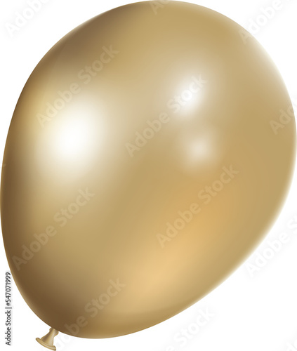 3D gold balloon