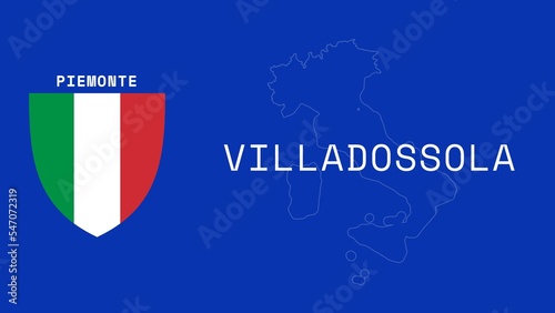 Villadossola: Illustration mit dem Ortsnamen der italienischen Stadt Villadossola in der Region Piemonte