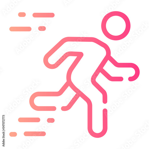 running gradient icon