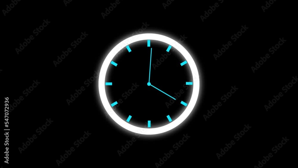 earth clock. clock abstract cyan color digital clock animation on black background. time clock animation in 12 hour. earth clock. clock abstract cyan color digital clock animation on black background. time clock animation in 12 hour.