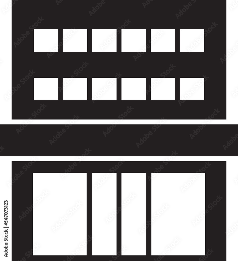 store and building  icon set 