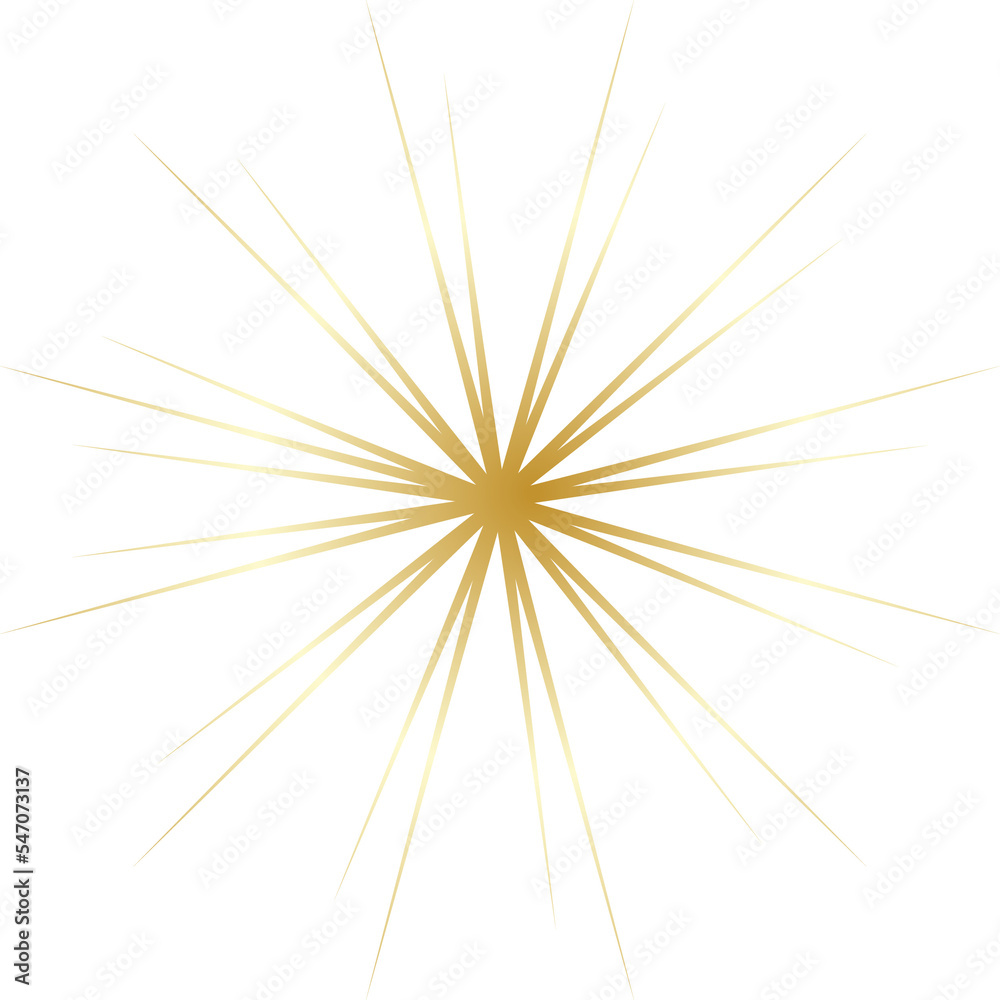 Obraz premium Gradient gold new year firework element