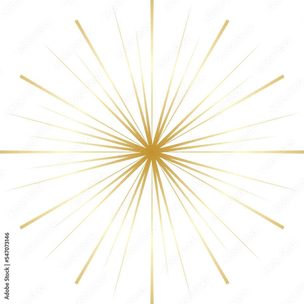 Obraz premium Gradient gold new year firework element