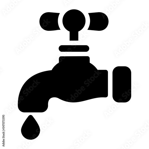 faucet glyph icon