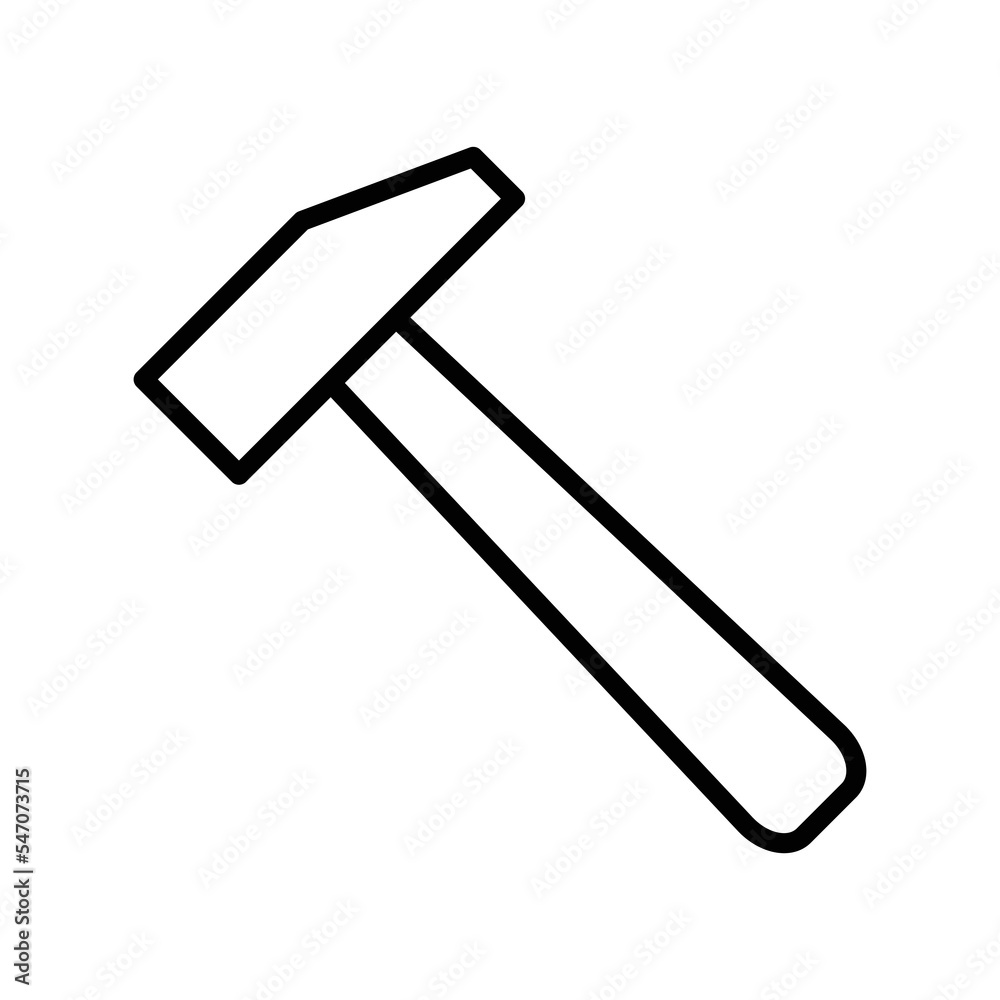 hammer icon vector design template in white background hammer icon vector design template in white background