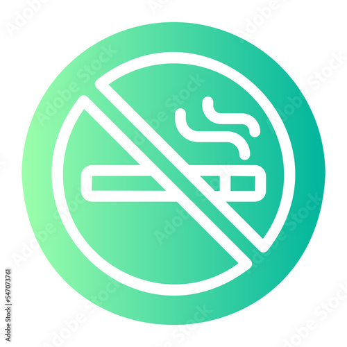 no smoking gradient icon