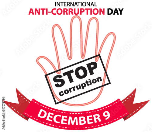 International anti corruption day December icon banner