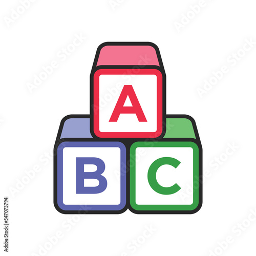 abc cubes icon vector design template in white background