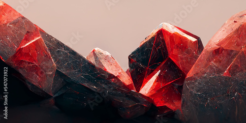 Abstract red gems stone wallpaper background