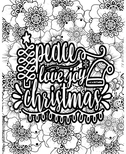 Christmas. Coloring page. Vector illustration. 