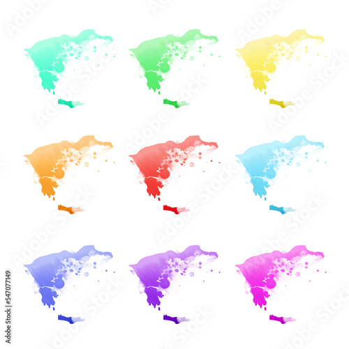 Country map watercolor sublimation backgrounds set on white background. Greece