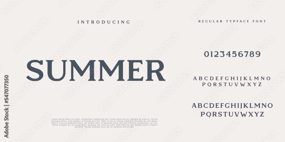 Elegant and modern serif alphabet font uppercase and numberfonts victorian typeface 