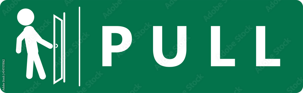 Isolated transparent Push and Pull to open door green square sign. Label sticker design illustration of man open and close gate vector Isolated transparent Push and Pull to open door green square sign. Label sticker design illustration of man open and close gate vector