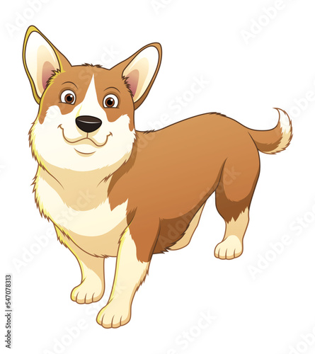 Corgi Dog Cartoon Animal Illustration