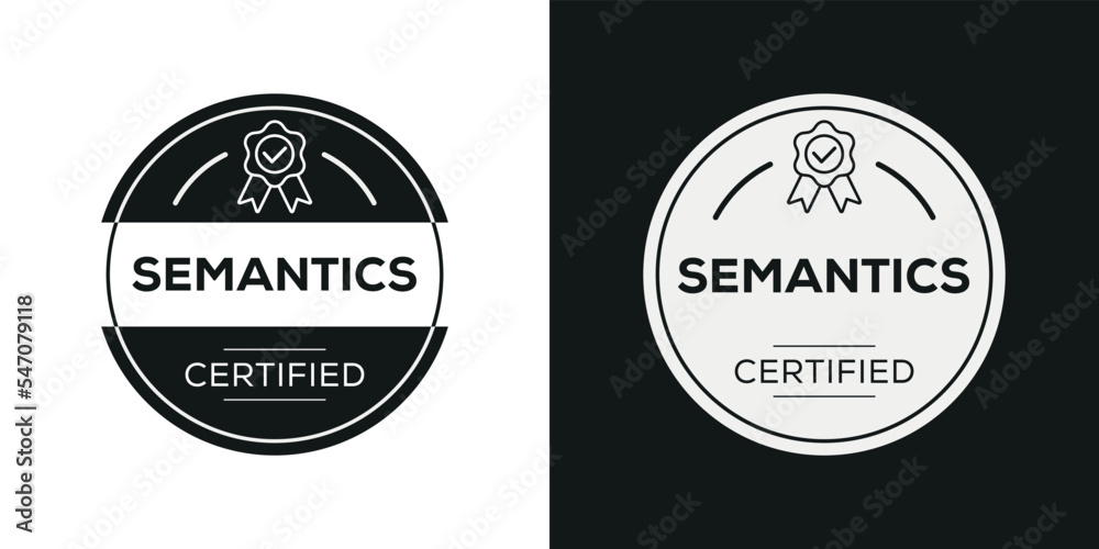 Obraz premium Creative (Semantics) Certified badge, vector illustration.