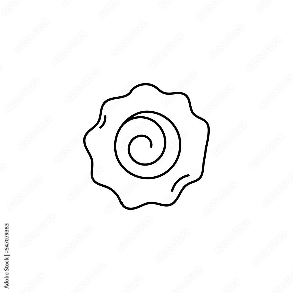 Blossoming flower hand drawn icon. Decorative sketch lush bloom inflorescence Blossoming flower hand drawn icon. Decorative sketch lush bloom inflorescence
