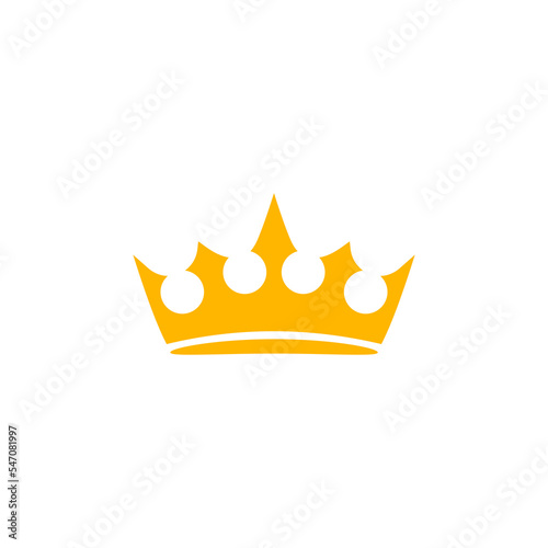 Gold monarch tiara icon. Drawing heraldic diadem of royalty and power with luxury decoration in vintage medieval vector style