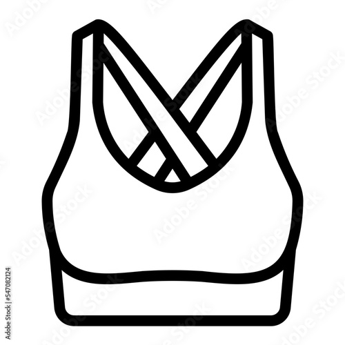 sport bra line icon photo