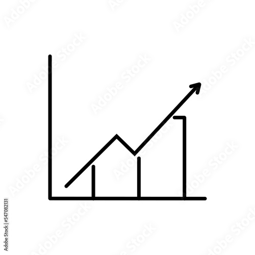 graph diagram chart icon growth increase decrease up down 