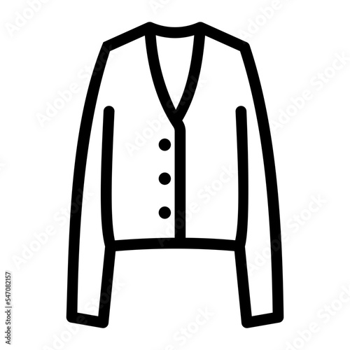 cardigan line icon