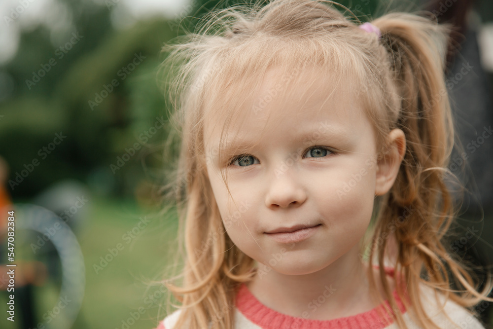 close up. portrait of a little naughty girl close up. portrait of a little naughty girl
