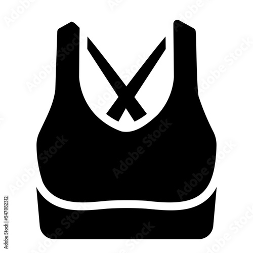 sport bra glyph icon