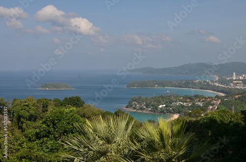 caribic Panorama tropical nature and ocean clouds photo