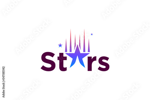 Shooting star logo modern technology aero space falling star icon symbol