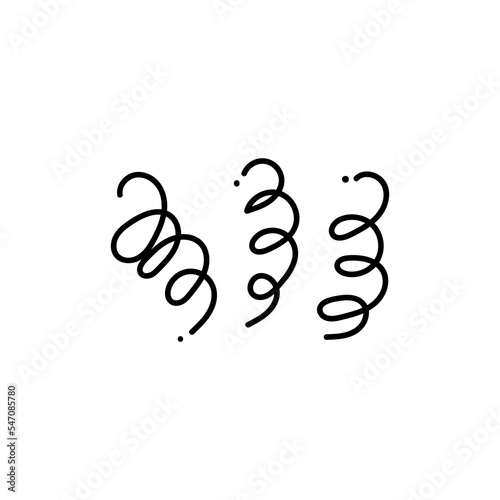 Anxiety symbols hand drawn icon set. Stress and dumbfounded line effects with amazement and vector fright