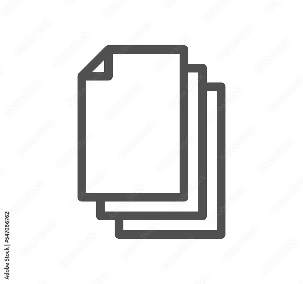 Document icon outline and linear symbol.
Document icon outline and linear symbol.