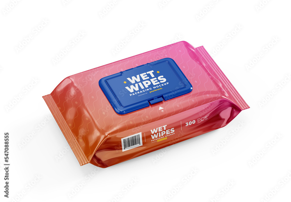 Wet Wipes Packaging Mockup Stock Template Adobe Stock