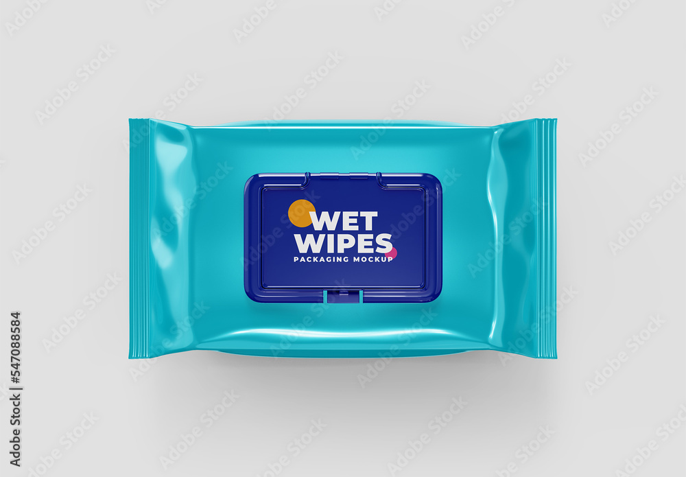Wet Wipes Packaging Mockup Stock Template Adobe Stock