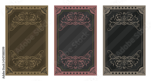 アンティーク調　カード　３色　名刺　アート