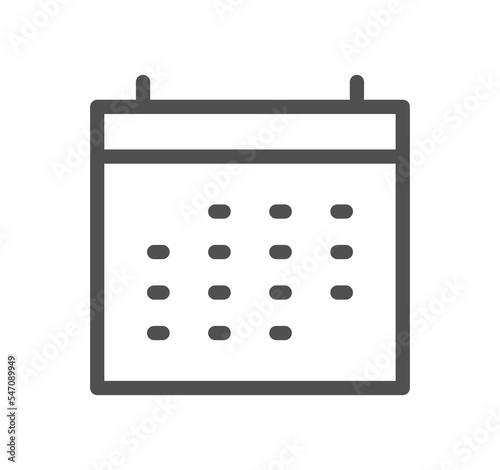 Calendar icon outline and linear symbol. 