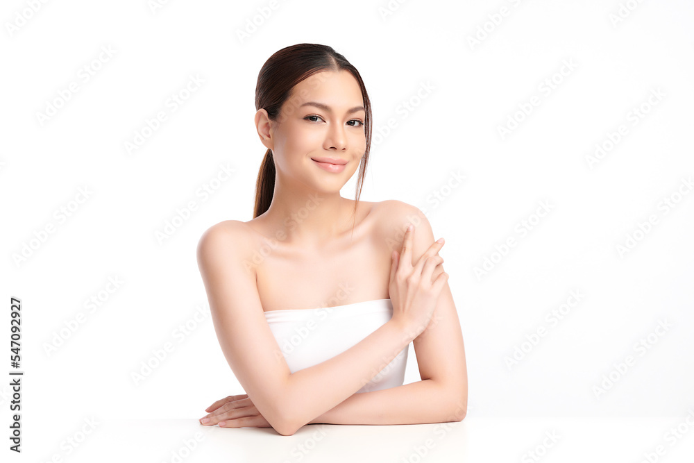 Beautiful young asian woman with clean fresh skin on white background, Face care, Facial treatment, Cosmetology, beauty and spa, Asian women portrait. Beautiful young asian woman with clean fresh skin on white background, Face care, Facial treatment, Cosmetology, beauty and spa, Asian women portrait.