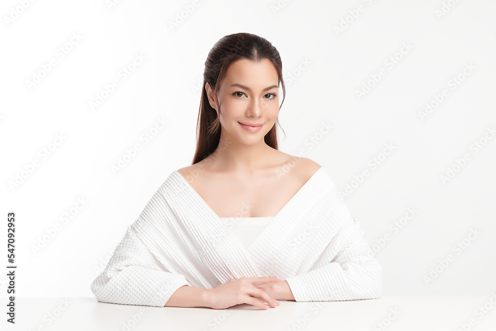 Beautiful young asian woman with clean fresh skin on white background, Face care, Facial treatment, Cosmetology, beauty and spa, Asian women portrait. Beautiful young asian woman with clean fresh skin on white background, Face care, Facial treatment, Cosmetology, beauty and spa, Asian women portrait.