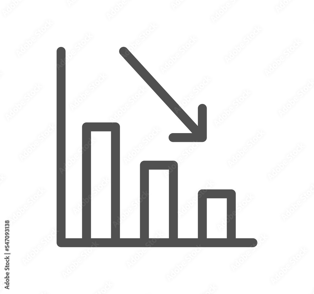 Graph icon outline and linear symbol.
Graph icon outline and linear symbol.