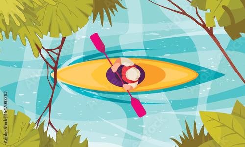 River Rafting Concept