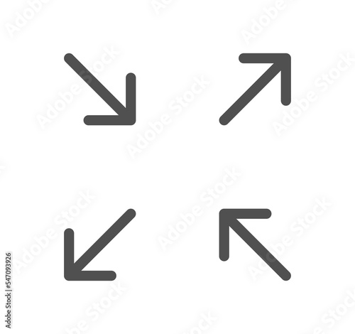 Arrow icon outline and linear symbol. 