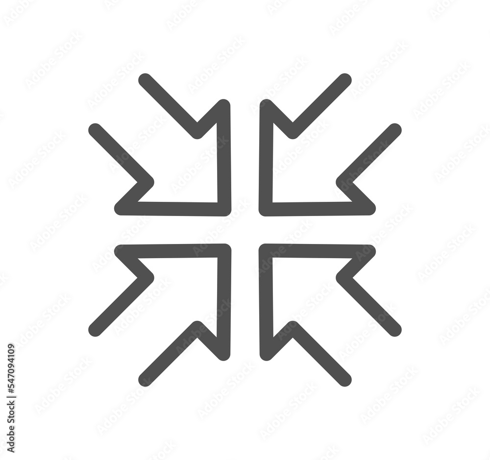 Arrow icon outline and linear symbol.
Arrow icon outline and linear symbol.
