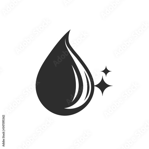 black water drop vector icon element concept design