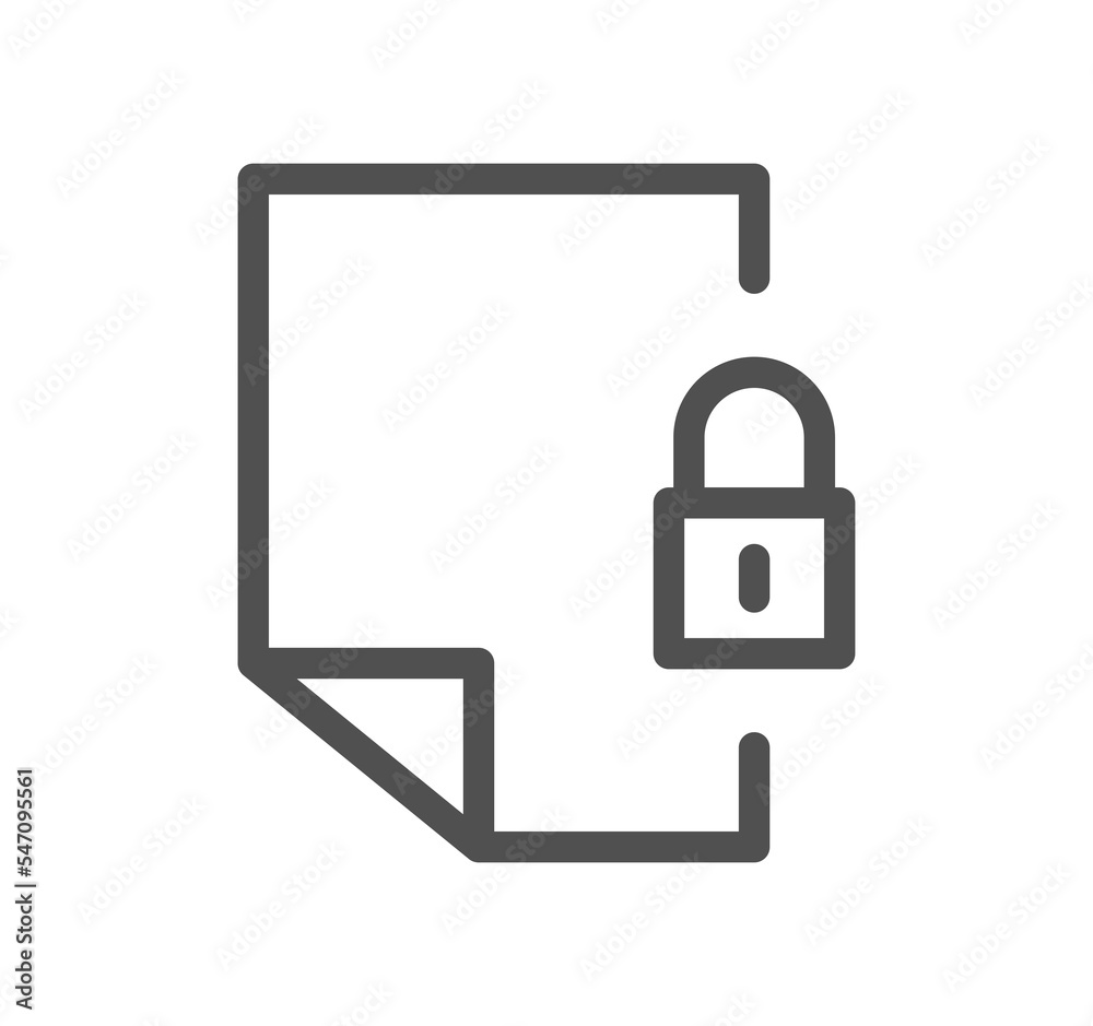 Locks icon outline and linear symbol.
Locks icon outline and linear symbol.