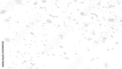 Snowflakes falling down on transparent background, heavy snow flakes isolated, Flying rain, overlay effect for composition
