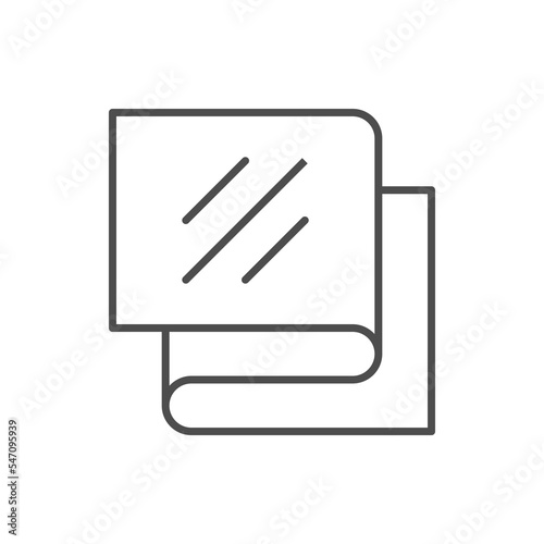 Folded material line outline icon