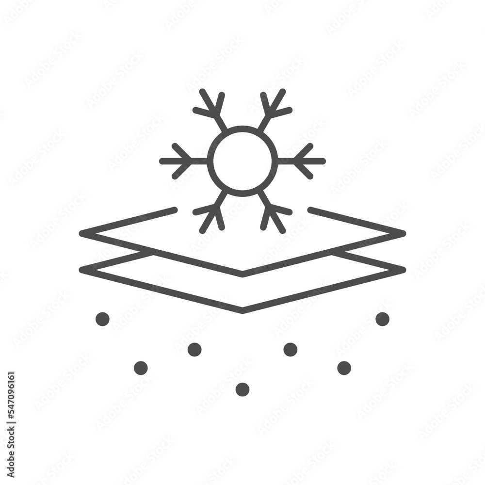 Cold resistant material line icon Cold resistant material line icon