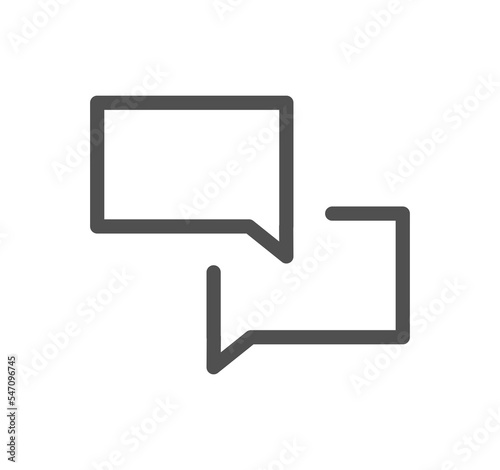 Message icon outline and linear symbol. 