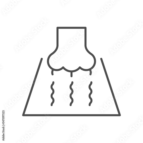 Scratch resistant material line icon
