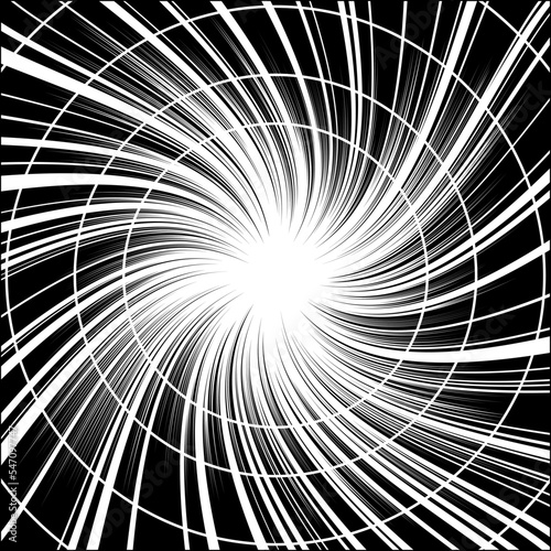 A Curved Comic and Cartoon Background Effect